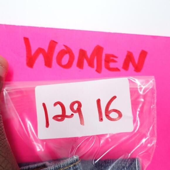 Levi's 505 Jeans Womens Medium Blue Denim Cotton Stretch Zip Fly Pocket Straight - Picture 7 of 7